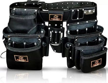 Load image into Gallery viewer, Leather Tool Belt Carpenter Electrician Tool Pouch Framer Construction Bag 33Pro