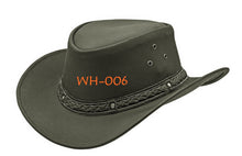 Load image into Gallery viewer, Genuine Leather Cowboy Western Hat Unisex Cowboy Adult Brown Black hat