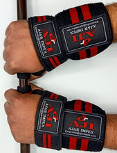 Load image into Gallery viewer, 2 Pairs Weight Lifting Wrist Wraps, Weightlifting Gym Workout Training Straps
