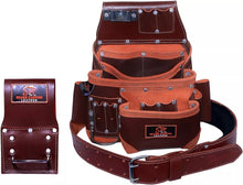Load image into Gallery viewer, Tool Belts | Leather Oil Tanned 14 Pockets Multi- Purpose Tool Pouch with belt-