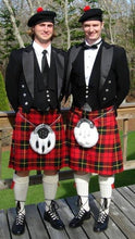 Load image into Gallery viewer, Men's 8 Yard Scottish Tartan Highland Wedding Kilt Wallace