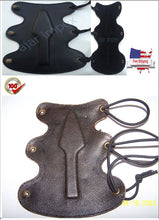 Load image into Gallery viewer, Traditional Leather archery Arm Guard, SCA, Medieval Bracer 2 layer