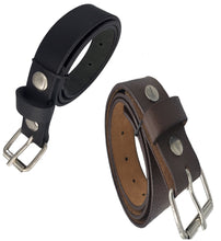 Load image into Gallery viewer, Genuine Leather Belt 1"- 2.5cm Wide One Piece 100% Real Leather Belt Unisex