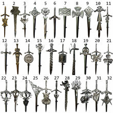 Load image into Gallery viewer, Scottish Kit Pins Various Design Chrome Finish 4" Highland Celtic Pin