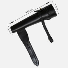 Load image into Gallery viewer, Fox Hunting Baton Flask Stainless Steel Saddle Hip Flask with Leather Case