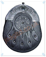 Load image into Gallery viewer, Scottish Kilt Leather Sporran Multi Design with Free Leather Belt Chain