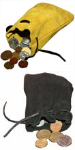 Load image into Gallery viewer, Medieval/Larp/SCA/Pagan/Reenactment DRAWSTRING MONEY POUCH, Archery Coin Pouch