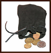 Load image into Gallery viewer, Medieval/Larp/SCA/Pagan/Reenactment DRAWSTRING MONEY POUCH, Archery Coin Pouch