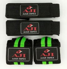Load image into Gallery viewer, 2 Pairs Weight Lifting Wrist Wraps, Weightlifting Gym Workout Training Straps