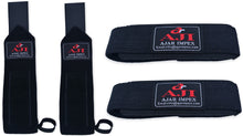 Load image into Gallery viewer, 2 Pairs Weight Lifting Wrist Wraps, Weightlifting Gym Workout Training Straps