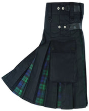 Load image into Gallery viewer, Scottish Men's Cotton & Tartan Fashion Hybrid Utility Deluxe Kilt USA Stock