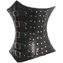 Load image into Gallery viewer, Heavy Duty Double Steel Boned Waist Training Leather Underbust Tight Shaper Corset