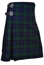 Load image into Gallery viewer, Men's 8 Yard Scottish Tartan Highland Wedding Kilt Black watch USA Stock