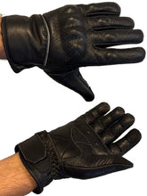 Load image into Gallery viewer, Men's Real Genuine Leather Cruiser Motorcycle Racing Knuckle Protection Gloves