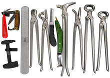 Load image into Gallery viewer, 13 items Heavy Duty Professional Horse Care Farrier Hoof Clincher/Tool Kit