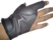 Load image into Gallery viewer, Bow / Archery Shooting Leather Gloves Top quality Gloves 100% Genuine leather