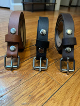 Load image into Gallery viewer, Genuine Leather Belt 1"- 2.5cm Wide One Piece 100% Real Leather Belt Unisex