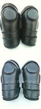 Load image into Gallery viewer, 3 or 2 Strap Polo & Ridding Knee Guards-Leather and Padded 100% Real Leather Guards