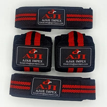 Load image into Gallery viewer, 2 Pairs Weight Lifting Wrist Wraps, Weightlifting Gym Workout Training Straps