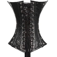 Load image into Gallery viewer, Heavy Duty Double Steel Boned Waist Training Leather Underbust Tight Shaper Corset