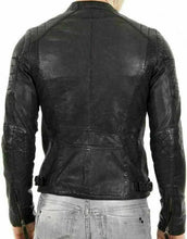 Load image into Gallery viewer, New Men's Genuine Lambskin Leather Jacket Black Slim fit Biker jacket