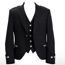 Load image into Gallery viewer, Argyle kilt Jacket & Waistcoat/Vest Scottish Argyle Jacket Light Grey Blend Wool