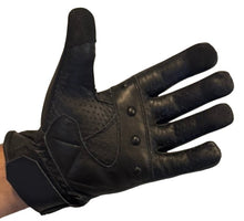 Load image into Gallery viewer, Men's Real Genuine Leather Cruiser Motorcycle Racing Knuckle Protection Gloves