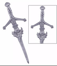 Load image into Gallery viewer, Scottish Kit Pins Various Design Chrome Finish 4" Highland Celtic Pin