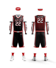 Load image into Gallery viewer, 10 Adult Basketball Uniforms Set Reversible Home & away of Jerseys & Shorts
