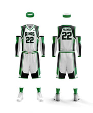 Load image into Gallery viewer, 10 Adult Basketball Uniforms Set Reversible Home & away of Jerseys & Shorts