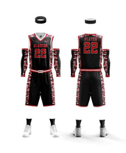 Load image into Gallery viewer, 10 Adult Basketball Uniforms Set Reversible Home & away of Jerseys & Shorts
