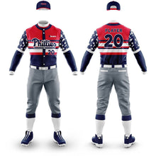 Load image into Gallery viewer, 10 Custom Base Ball Uniforms Digital Sublimation Sets Jersey and Pant Customized