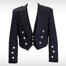 Load image into Gallery viewer, Mixed Tropical WOOL Blue Prince Charlie Jacket & waistcoat Vest- Kilt Jacket