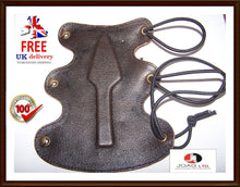 Load image into Gallery viewer, Traditional Leather archery Arm Guard, SCA, Medieval Bracer 2 layer