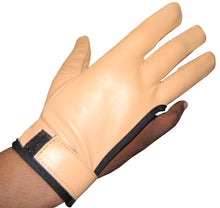 Load image into Gallery viewer, TRADITIONAL ARCHER GLOVE TOP QUALITY GLOVE 100% REAL LEATHER CHOCLATE