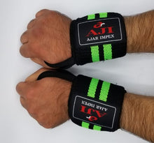 Load image into Gallery viewer, 2 Pairs Weight Lifting Wrist Wraps, Weightlifting Gym Workout Training Straps