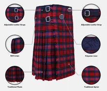 Load image into Gallery viewer, Men's 8 Yard Scottish Tartan Highland Wedding Kilt MacPherson
