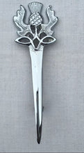Load image into Gallery viewer, Scottish Kit Pins Various Design Chrome Finish 4" Highland Celtic Pin
