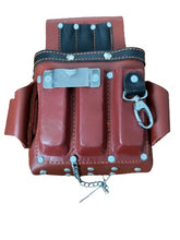 Load image into Gallery viewer, Leather Heavy Duty Electrician Carpenters Tool Pouch Waist Multi Storage Bag