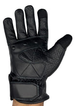Load image into Gallery viewer, Men's Real Genuine Leather Cruiser Motorcycle Racing Knuckle Protection Gloves