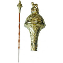Load image into Gallery viewer, DRUM MAJOR MACE/STAVE EMBOSSED Lion, Head Mace Stick, Band Mace stick Customize size