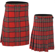 Load image into Gallery viewer, Men's 8 Yard Scottish Tartan Highland Wedding Kilt Royal Stewart