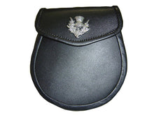 Load image into Gallery viewer, Scottish Kilt Leather Sporran Multi Design with Free Leather Belt Chain