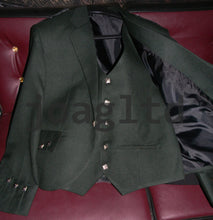 Load image into Gallery viewer, Argyle kilt Jacket & Waistcoat/Vest Scottish Argyle Jacket Green Blazer Wool