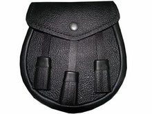 Load image into Gallery viewer, Scottish Kilt Leather Sporran Multi Design with Free Leather Belt Chain