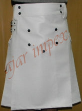 Load image into Gallery viewer, Men Scottish Genuine Cow hide Leather Pleated Kilt Top Quality Real Leather Kilt