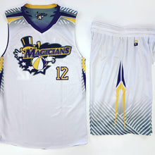 Load image into Gallery viewer, 10 Adult Basketball Uniforms Set Reversible Home & away of Jerseys & Shorts