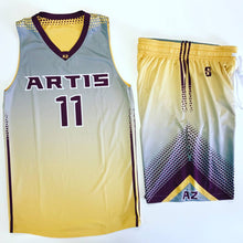Load image into Gallery viewer, 10 Adult Basketball Uniforms Set Reversible Home & away of Jerseys & Shorts