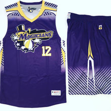 Load image into Gallery viewer, 10 Adult Basketball Uniforms Set Reversible Home & away of Jerseys & Shorts