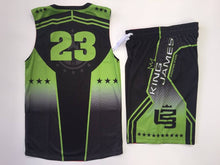 Load image into Gallery viewer, 10 Adult Basketball Uniforms Set Reversible Home & away of Jerseys & Shorts